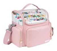 ZIOZERTT Estuche organizador grande para marcadores con soporte desmontable, bolsa de almacenamiento de marcadores de viaje con correa para el hombro, organizador de marcadores de alcohol para