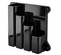 Zip Holder - 4 Pocket Aluminum Wall Mount Rack, Cable Tie Organizer Storage System | Zip Ties Holder For Enclosed Race Trailer Workshop Shed Basement Utility Room Warehouse Industrial Use Storage