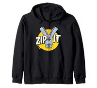 Zip It Sassy Sarcástico Diciendo Rude Shup Up Zipper Juego de Palabras Sudadera con Capucha