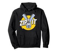 Zip It Sassy Sarcástico Diciendo Rude Shup Up Zipper Juego de Palabras Sudadera con Capucha
