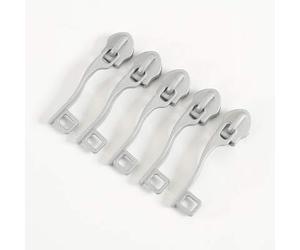 Zip Pull, reemplazo instantáneo de la cremallera, 10 piezas Kit de reparación de bisagras Tiracerniera Cabeza de metal DIY Artesanía Ropa Bolsa Maleta Accesorios Suministros (Negro)
