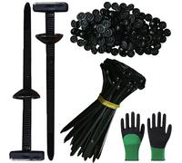Zip Tie Rivet, 100pcs Nylon Universal Cable Tie Buckle, Cable Tie with Buckle, Multipurpose Plastic Cable Ties Buck, Heavy Duty Self-Locking Zip Ties Holder for Repairing Quick Fix Fastening (100pcs)