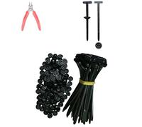 Zip Tie Rivet, Nylon Universal Cable Tie Buckle, 2025 New Heavy Duty Self-Locking Zip Ties Holder with Pin Button Design, UV Resistant Zipties for Car Daily Auto Fixing (50pcs)