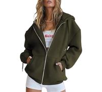 Zip Up Hoodie Women, Cozy Hoodies for Women with Pockets for Everyday Wear, Outdoor Activities, Travel (Army Green,L)