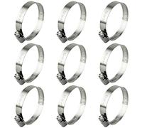 ZIPCCI Abrazadera de manguera, abrazaderas de línea de combustible de acero inoxidable de 2 pulgadas para tubería de agua, aplicación automotriz y mecánica, 40-63 mm (paquete de 10)