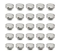 ZIPCCI Hose Clamp, 25 Pack Stainless Steel Worm Gear fuel line hose clamps, 16-25mm (5/8-1 inch)