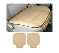 zipelo Paquete de 2 fundas de asiento de coche para asientos delanteros, protector de cojín de cuero transpirable, asiento antideslizante acolchado con bolsillos de almacenamiento, decoración interior