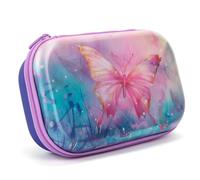 ZIPIT Caja de lápices 3D para niñas, Estuche lenticular para la Escuela, Estuche de Gran Capacidad (Mariposas), con diseño de Mariposas, Multicolor