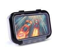 ZIPIT Caja de lápices de plástico reciclado para niños | Estuche de 2 compartimentos para la escuela | Caja de lápices de gran capacidad para niñas y niños, Carreras de coches, Estuche para lápices