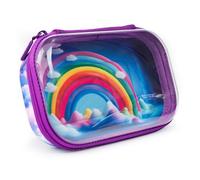 ZIPIT Caja de lápices Transparente para, arcoíris, Large Pencil Pouch, Estuche para lápices