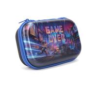 ZIPIT Estuche de Lápices 3D para Niños, Efecto Lenticular, Azul | Portatodo rígido, diseño 3D que cambia al moverse, bolsillo interior con cremallera, para 60 bolígrafos y lápices