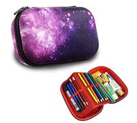 ZIPIT Estuche para lápices para Niñas | Grande Estuche Organizador para la Escuela y la Oficina | Estuche Escolar de Gran Capacidad (Galaxia)