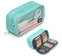 ZIPIT Half & Half Estuche para lápices | Estuche Escolar de Gran Capacidad | Estuche Organizador para lápices para la Escuela (Menta)