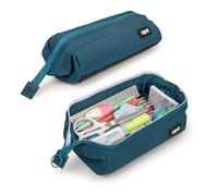 ZIPIT Lenny Estuche Escolar para Lápices de Gran Capacidad, Verde Azulado | Portatodo lavable para 55 bolígrafos y lápices, también funciona como neceser de maquillaje y organizador de viaje