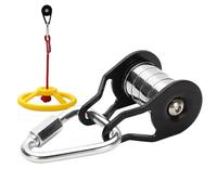 Ziplin - Polea deslizante de metal resistente, montaje de rueda rodante suave, diseño de soporte de peso duradero, suministro de fitness versátil, elemento de obstáculo emocionante para el