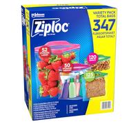 Ziploc Bolsas de almacenamiento para congelador, varios tamaños, paquete variado, paquete de 347 bolsas