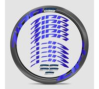 Zipp Firecrest 303 - Kit de calcomanías de carbono para rueda de bicicleta de carretera, colores vivos, resistente a los arañazos, corte de precisión, protección UV (azul zafiro metálico súper