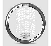 Zipp Firecrest 303 - Kit de calcomanías de carbono para rueda de bicicleta de carretera, colores vivos, resistente a los arañazos, corte de precisión, protección UV (blanco + estilo 1)