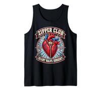 Zipper Club CIRUGÍA DE VÁLVULA CARDÍACA Abierta TAVR TMVR Camiseta sin Mangas