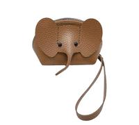 Zipper Elephant Wallet - PU Leather Coin Purse, Small Card Holder