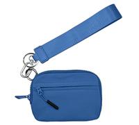 Zipper Keychain Wallet - Portable Nylon Card Case with Coin Purse | Women’s Small Hand Strap Wallet, Compact Key Ring Holder for ID, Credit Cards, cions, Cash, Secure Travel Organizer, Lightweight
