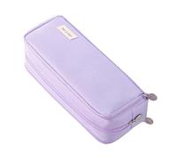Zipper Pencil Pouch - Large Capacity Smooth Zipper Multi-Compartment | Pencil Case Aesthetic Pen Holder - For Women Teen Kids Classroom College Dorm Office Home Travel Road Trip