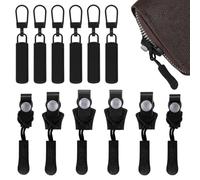Zipper Repair Kit - Metal Zipper Replacement Kit | Set of 12 Quick Release Zippêr Instant Tool for Repair | 3 Different Sizes Zippêr Pull Replacement Beginners-Friendly for Travel, Home