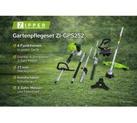 ZIPPER Set de Cuidado para Jardín ZI-GPS252-Cortasetos Rasenmähe,Trimmer Motor