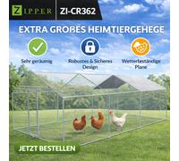 Zipper ZI-CR362 Cercado Exterior De Alambre Para Conejos Gallinas