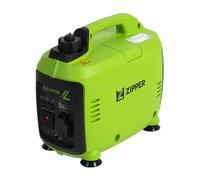 ZIPPER ZI-STE1000INV Generador Inverter Gasolina 800W/1000W, 230V, Salida AC/DC, 1.55L, 9.9kg, Portátil, Incluye Asa, Negro/Verde