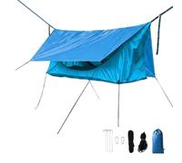 Zippered Flat-Lay Breathable Canopy, Backpacking Ham-Mock W/Net Raincover