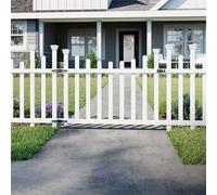 Zippity Outdoor Products ZP19028 Madison - Kit de puerta de vinilo sin montar con alas de valla, color blanco