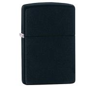 Zippo Classic Black Matte Pocket Lighter Encendedor de Bolsillo, Latón, Negro Mate
