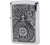 Zippo 15214 Pocket Watch - Mechero Cromado Pulido, Color Plateado