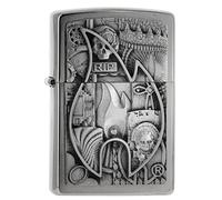 Zippo 16400 - Mechero, Color Cromo, Cromado, Chrome Brushed (Various Emblem), 6.0 x 4.0 x 2.0 cm