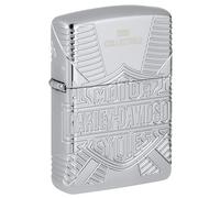Zippo 2022 Harley-Davidson Collectible Armor High Polish Chrome Pocket Lighter, en_AU: Zippo 2022 Harley-Davidson Collectible Armor High Polish Chrome Pocket Lighter