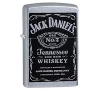 Zippo 207 60001202 Jack Daniel'S Label Mechero de Gasolina, Messing, Street Chrome, 1 x 3,5 x 5,5 cm