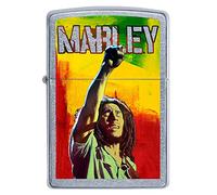 Zippo - Bob Marley, Street Chrome - Mechero para tormentas, Recargable, en Caja de Regalo, Plateado, 60005534