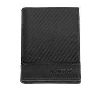 Zippo Cartera de Piel Negra para Hombre y Mujer, con protección RFID, Aspecto de Carbono