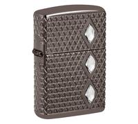 Zippo Diamond Pattern Design Armor Black Ice Pocket Lighter