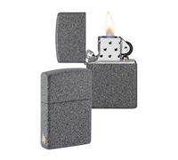 Zippo Diseño con Llama de Zippo Iron Stone - Laser Engrave - Mechero, rellenable, en una Caja de Regalo de halta Calidad, Iron Stone - No Logo