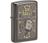 ZIPPO - Bob Marley Design, Laser Two Tone - Black Ice® - Mechero, rellenable, en una Caja de Regalo