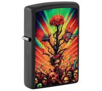 Zippo Encendedor a Prueba de Viento, diseño de Zombi Abstracto, Negro Mate, Color Image, Recargable, Reutilizable, en Caja de Regalo, Hecho en Estados Unidos