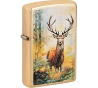 Zippo Encendedor a Prueba de Viento - Fox Design - Recargable - Estuche de Regalo - Metal - Hecho en EEUU