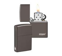 Zippo Encendedor a Prueba de Viento - Logo y Diseño de Llama - Black Ice - Recargable - Reutilizable - Diseño a Prueba de Viento - Caja de Regalo Hecho en EEUU - Exclusivo en Amazon