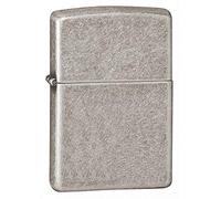Zippo Armor Lighter, Unisex, Placa de Plata Envejecida, One Size