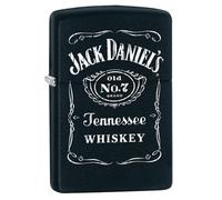 Zippo Encendedor a Prueba de Viento - Modelo Jack Daniel'S - Acabado Negro Mate, Color Image - Recargable - Reutilizable - Diseño a Prueba de Viento - Caja de Regalo - Hecho en EEUU
