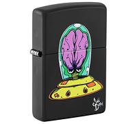 Zippo Encendedor a Prueba de Viento - Sean Dietrich - Negro Pulido, Imagen - Recargable, Uso de por Vida - Llama Ajustable - Caja Regalo - Metal - Hecho en EEUU, Black Matte - Sean Dietrich Alien