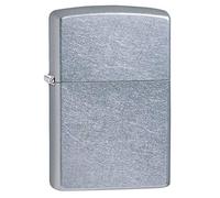 Zippo Encendedor Street Chrome, a prueba de viento, recargable, metal, estuche de regalo