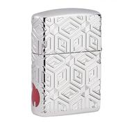 Zippo, Encendedor con diseño “Boxes All Over” en Metal Duradero, Encendedor Real a Prueba de Viento, Ideal para Exteriores, Recargable y garantizado de por Vida, Boxes All Over Design